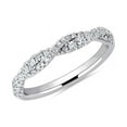 thumbnail image 1 of 0.30 T.C.W Forme Ronde Naturelle Diamond Dernier Design Bracelet de Mariage Éternité pour Femmes Solide 18K Blanc Or Taille 8, 1 of 7