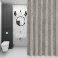 thumbnail image 4 of Simple Striped Shower Curtain for Bathroom Decor, Brown Black Stripes Art Deco Vintage Waterproof Fabric Shower Curtain, 36"x72" Set with 12 Hooks, 4 of 9