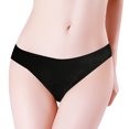 thumbnail image 2 of Audhol Cotton Thongs for Women! Womens Underwear Cotton Bikini Panties Lace Soft Hipster Panty Ladies Stretch Full Briefs Underwear Women Pack Black M, 2 of 6