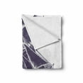 thumbnail image 2 of Nautical Soft Flannel Fleece Throw Blanket, Old Sail Boat in the Ocean on White Background Pirate Treasure Retro Illustration, Cozy Plush for Indoor and Outdoor Use, 70" x 90", Lavender, by Ambesonne, 2 of 6