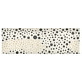 thumbnail image 3 of Ryvnso Black and Beige Polka Dots Window Valance Kitchen Farmhouse Rod Pocket Short Curtain 54x18 inch, 3 of 6
