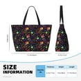 thumbnail image 4 of Xecao Rainbow Jellyfishes for versatile beach bag for women includes zipper pockets and waterproof material, ideal for vacations and adventures., 4 of 7