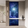 thumbnail image 3 of Idea4wall 2pcs Azure Nebula Galaxy Stick Wallpaper Removable Wall Murals Large Wall Stickers for Home Decoration, 108"x48", 3 of 5