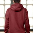thumbnail image 2 of Men's Fleece Poly/Cotton Hoodie Birthday Gift Hooded Pullover Sweatshirt for Men, Medium, Burgundy, 2 of 5