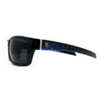 thumbnail image 3 of Mens Wrap Around Rectangle Biker Plastic Sunglasses Black Blue Flame, 3 of 4