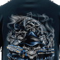 thumbnail image 4 of Rollin Hard men's Creep Show Lowrider navy classic fit front and back print graphic tee shirt, 4 of 5