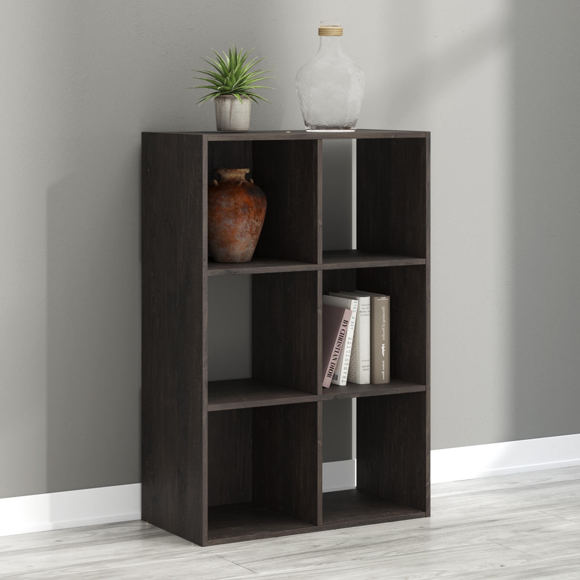 Signature Design by Ashley Piperton 6 Cube Storage Organizer with Charcoal Finish