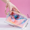 thumbnail image 3 of Zip Cosmetic Bag Portable Waterproof Travel Makeup Bag Zippered Toiletry Pouch, 3 of 10