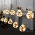 thumbnail image 3 of 10 piezas LED para colgar, luces decorativas navideñas para interiores y exteriores, alimentadas por USB, luz de color blanca cálida para patio, - cálido Muñeco de nieve cálido, 3 of 7