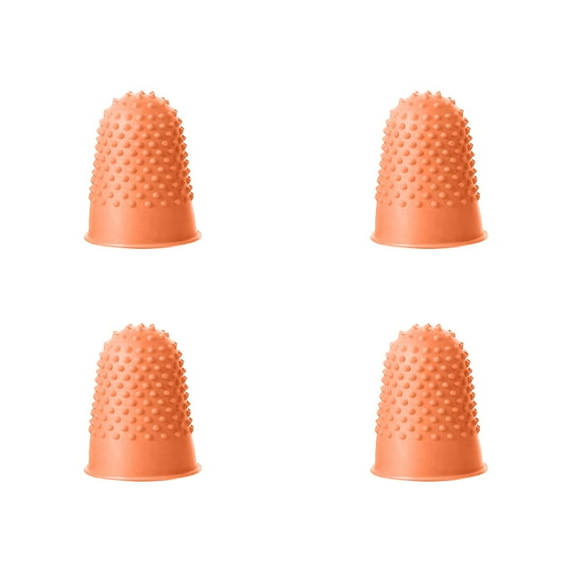 Binwennn Rubber Fingers Tip Pads Grips For Counting Collating Writing Sorting Task Hot Glue And Sport Games Thick Reusable Protector Assorted Sizes Finger Caps for Cutting Vegetables Gloves Disposable