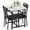 1+2/ White, variant on Lamerge Sets for 4, Dining Room Table with 4 PU Leather Upholstered Chairs, Modern Wood Kitchen Table and Chairs Set, Square Dinette Sets for Breakfast Nook, Gray