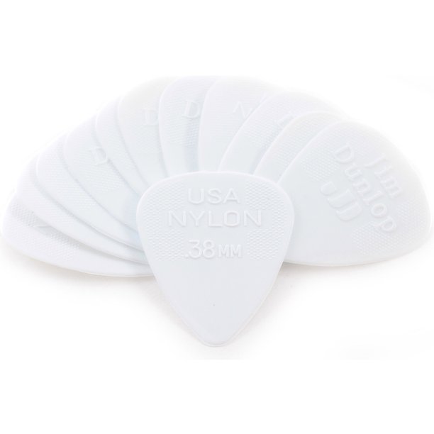 Dunlop Nylon Standard Guitar Picks 12Pack .38mm White Walmart