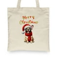 thumbnail image 2 of Merry Christmas French Bulldog Enjoys Woofmas Winter Xmas Holiday Canvas Tote Bag Dog Lover Gifts Reusable Shopping Grocery Bag - 02022, 2 of 5