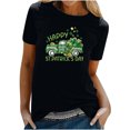 thumbnail image 2 of T-shirt de la Saint-Patrick pour Femmes Mode Col Rond Imprimé Manches Courtes T-shirt Décontracté Ample Hauts T-Shirts de la Saint-Patrick pour Femmes, 2 of 6