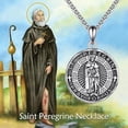 thumbnail image 6 of Patron Saint Necklace Sterling Silver Amulet Medal Pendant Religious Protector Jewelry Gifts for Women Men, 6 of 10