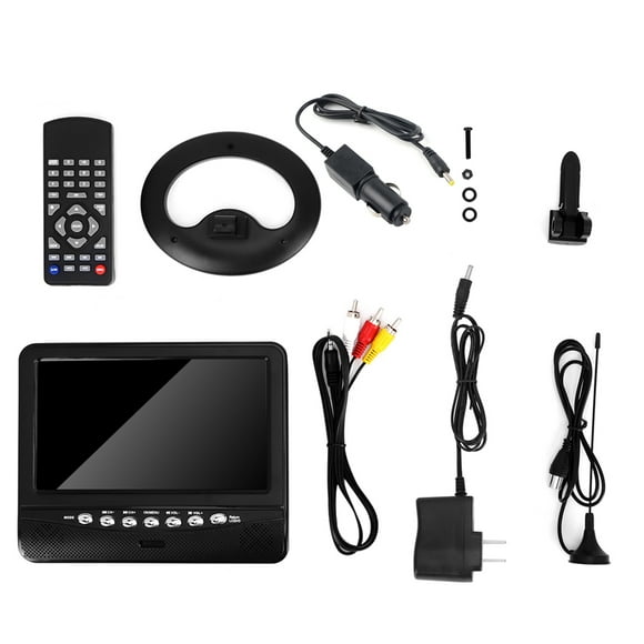 7.5inches Wide Viewing Angle Portable TV Analog Mobile DVD Television Player US 100-240V