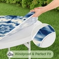 thumbnail image 5 of Indigo Tie Dye Star Round Fitted Tablecloth with Elastic Edge,Dining Table Cover Waterproof,Outdoor Round Tablecloth for Camping,Dining,Indoor and Outdoor, 5 of 7