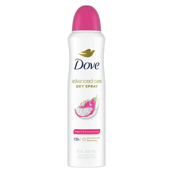 Dove Advanced Care Antiperspirant Deodorant Dry Spray for Women Dragon Fruit & Coconut Cream, 3.8 oz