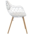 thumbnail image 3 of Modway Basket Dining Armchair with Vinyl Seat, Set of 2 in White, 3 of 4
