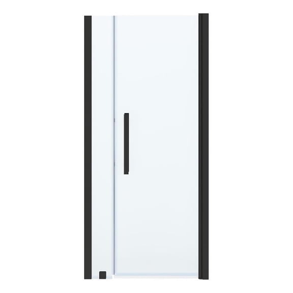 Pasadena 36 x 36 x 74-3/4 Alcove Shower Kit with Base and Door in Black