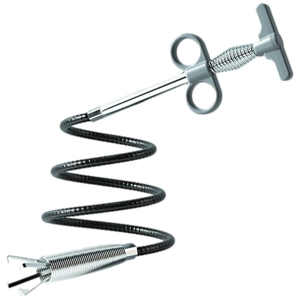 Limpiador de Desagüe Flexible 160 / 300cm Limpiador de Tubería de Desagüe Herramientas de Dragado Abridor de Desagüe para Tubería Equipo de Limpieza D Gris 160cm Soledad Limpiador de cañerías