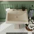 thumbnail image 4 of Apex 26.38 in. W. x 19.69 in D Bone Vitreous China Rectangular Pedestal Combo Bathroom Sink with 1 Faucet Hole, 4 of 14