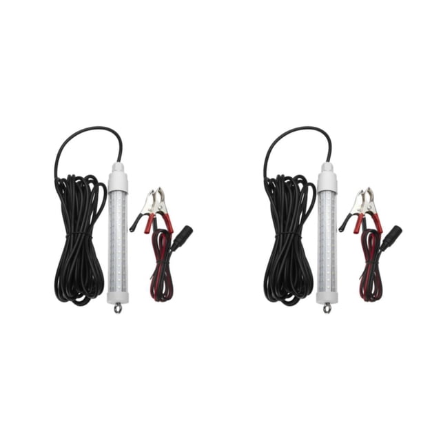 Naiovety 12V White LED Underwater Submersible Fishing Night Light Lamp Crappie Shad Tipo 1 2Conjunto