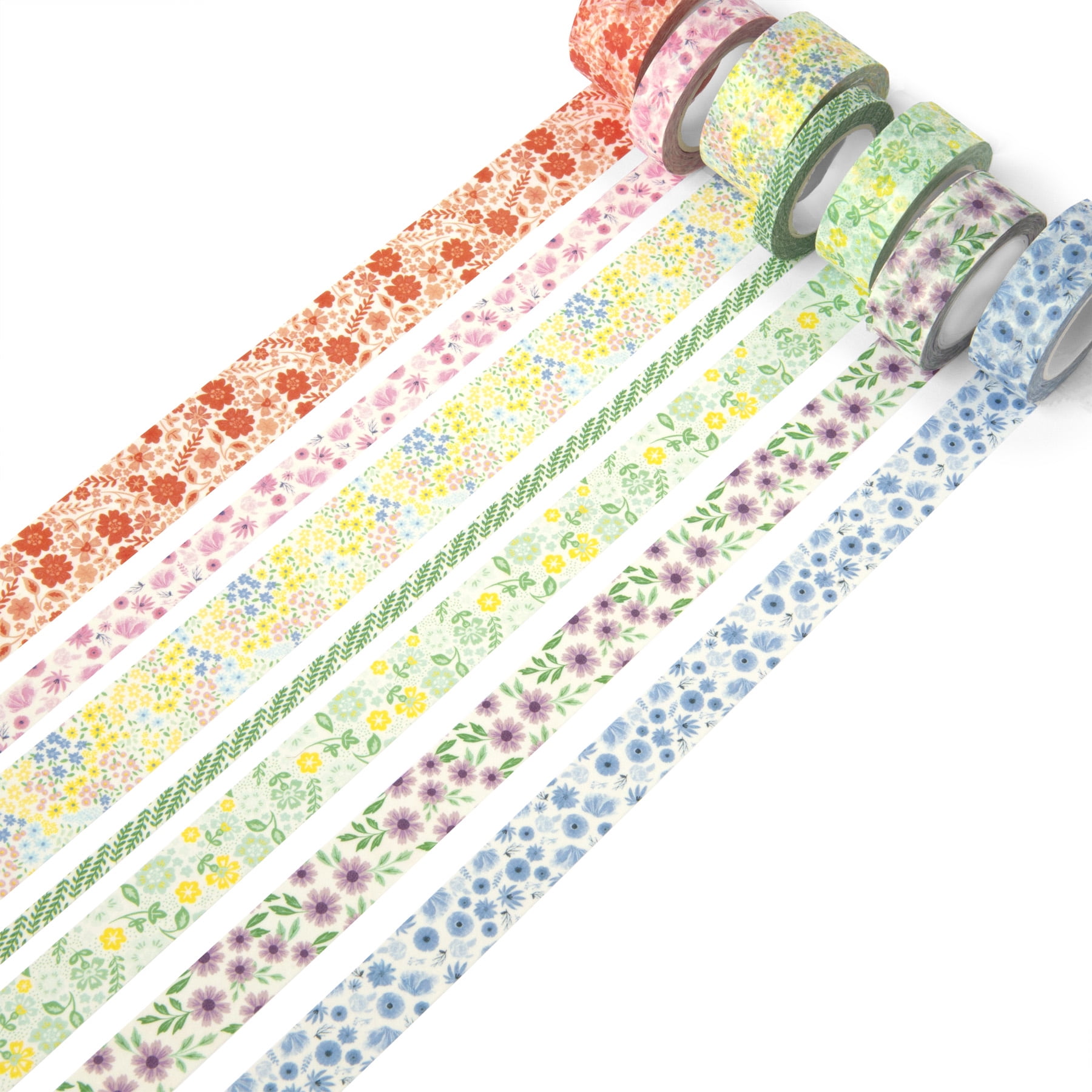 Recollections Petite Floral Crafting Washi Tape Set, 12 Packs: 7 ct. (84 total)