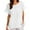 White, variant on Uner 10$!Summer Plus Size Tops for Womens 2025 Fashion Sexy Short Sleeve Sequins Loose Polluer Solid Round-Neck Blouse Shirt