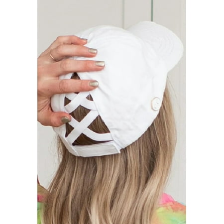 CC Criss-Cross Cap w/ Buttons