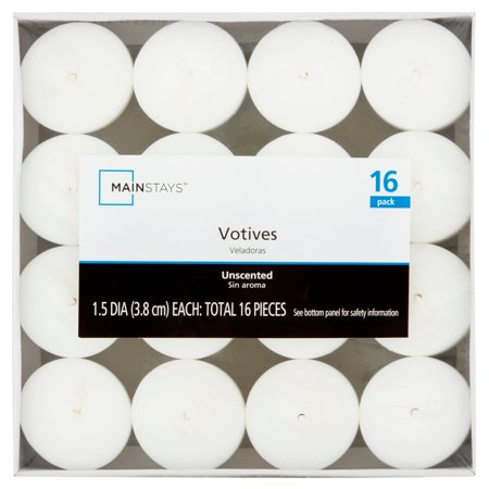 Votive Candle Making Molds - Mainstays Unscented Votives 16 Pieces
