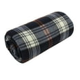 thumbnail image 6 of Single Plaid Color 60”L x 50”W Fleece Throw Blanket for Fall, Winter, Spring, Summer, Men, Women, Children & Pets in Black Plaid, 6 of 7