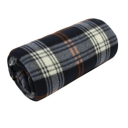 Single Plaid Color 60”L x 50”W Fleece Throw Blanket for Fall, Winter, Spring, Summer, Men, Women, Children & Pets in Red Plaid