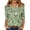 #005#-Green, variant on 3/4 Length Sleeve Tops for Women Spring Fashion Boho Loose Fit Shirts 2026 V-Neck Fashion Boho Shirts Blouses Pink S