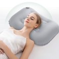 thumbnail image 1 of Almohada de camping syligr con funda extraíble - Almohada inflable ultraligera para soporte lumbar y cervical - Almohada de viaje mejorada - Almohadas de aire de viaje lavables para camping,, 1 of 6