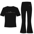 thumbnail image 2 of Fnooota Girls Summer Outfit Sets, Short Sleeve Printed Casual Kids' Clothing Sets Girls' 2 Piece Sets Black Size 10, 2 of 6
