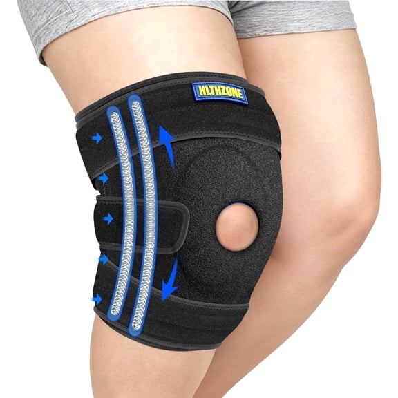 Plus Size Knee Brace for Men Women, Fits 19"-29" Thighs X-5XL, Adjustable Knee Support with Side Stabilizers & Patella Gel for Overweight, Meniscus Tear, Arthritis Pain Relief