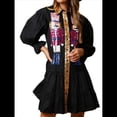 thumbnail image 1 of Vestido Camisero de Cascanueces para Mujer, con Brillo Navideño, Sudadera de Papá , Minivestido Tipo Suéter Negro M, 1 of 6