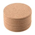 thumbnail image 1 of Set of 10 Cork Bar Drink Coasters - Absorbent and Reusable - 90mm, 5mm Thick, 1 of 5