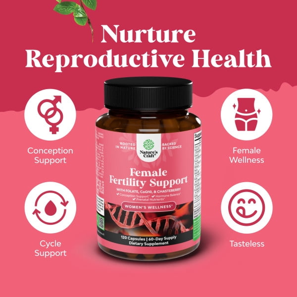 Natures Craft Fertility Supplement for Women with Prenatal Multivitamins, 120 Capsules