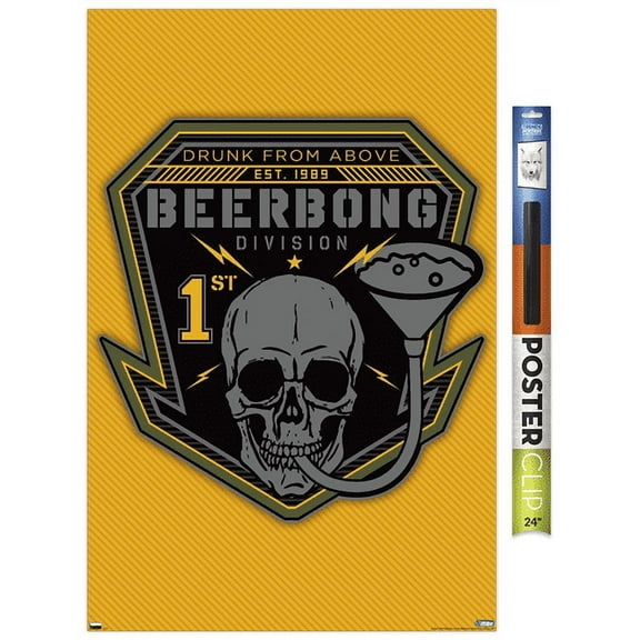 Lunch Hour Productions - Beerbong Division Wall Poster, 22.375" x 34"