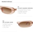 thumbnail image 2 of Gafas de sol alargadas y estrechas con forma de ojo de gato para mujer, 2 of 3