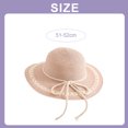 thumbnail image 2 of Sombrero de 51-52 cm de circunferencia, sombrero para niños, protector solar de verano, sombrero de playa, lazo de cuerda, sombrero para el sol, rosa, 2 of 5