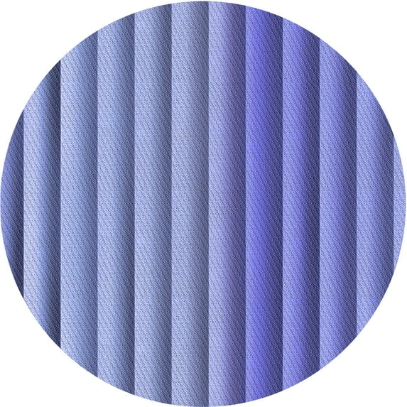 Ahgly Company Machine Washable Indoor Round Transitional Denim Blue Area Rugs, 5' Round