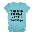 thumbnail image 2 of YHAJDS Women's Basic T-shirts Solid Color Short Sleeve Round Neck Casual Tee Top, 2 of 4
