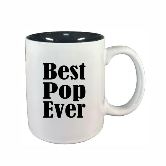Pop Coffee Mugs, Best Pop Ever 11oz Ceramic Coffee Cup Teacup with Handle, Funny Birthday Gifts