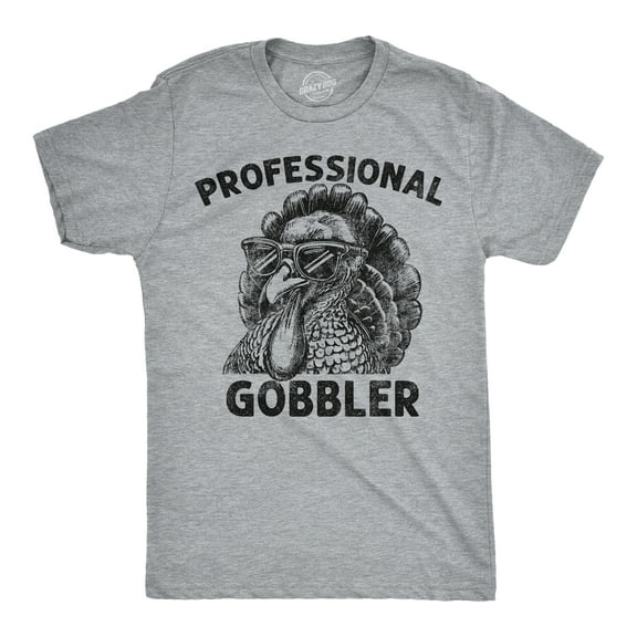 Mens Funny T Shirts Professional Gobbler Sarcastic Thanksgiving Turkey Graphic Novelty Tee For Men Graphic Tees