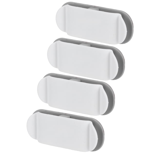 Cable Holder Clip, Cable Holder Windable Design 4Pcs Double Slot Storage For Office For Home