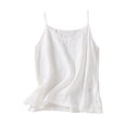 thumbnail image 3 of YUEHUA Women's Linen Spaghetti Strap Camisole, V-Neck Lightweight Tank Top, Loose Fit Breathable Cami for Layering & Summer, 3 of 4