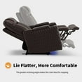 thumbnail image 3 of MCombo Home Theater Seating with USB Ports, LED Light Armrest Storage, Faux Leather Power Recliner Chair , HTS401, 3 of 8
